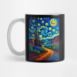 Monument Valley in starry night Mug